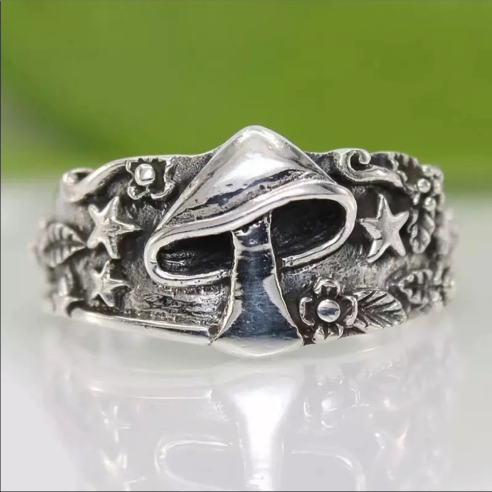 Silver Mushroom Ring